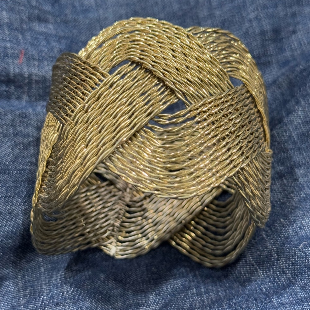 Vintage Braided Gold-Tone Bracelet - Picture 3 of 5